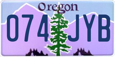 OR license plate 074JYB