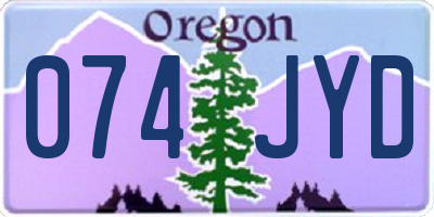 OR license plate 074JYD
