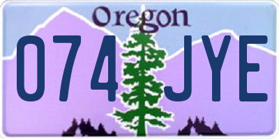 OR license plate 074JYE