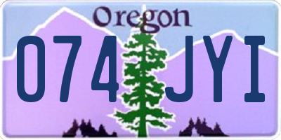 OR license plate 074JYI