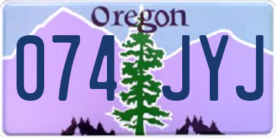 OR license plate 074JYJ