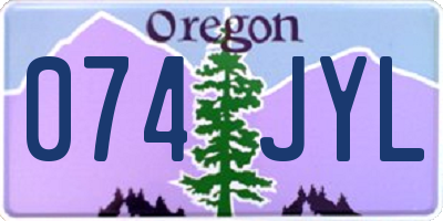 OR license plate 074JYL
