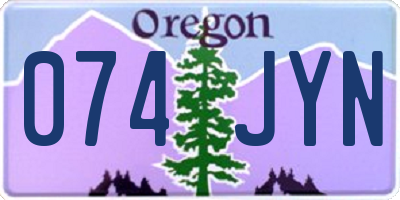 OR license plate 074JYN