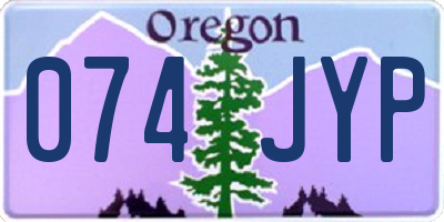 OR license plate 074JYP