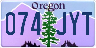 OR license plate 074JYT