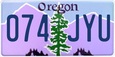 OR license plate 074JYU