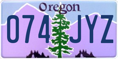 OR license plate 074JYZ