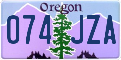 OR license plate 074JZA