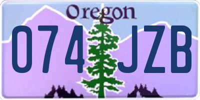 OR license plate 074JZB
