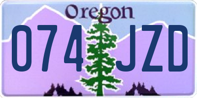 OR license plate 074JZD