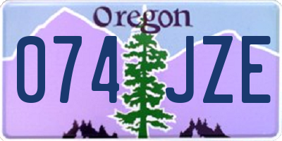 OR license plate 074JZE