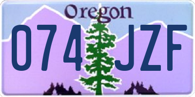 OR license plate 074JZF