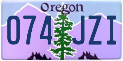OR license plate 074JZI