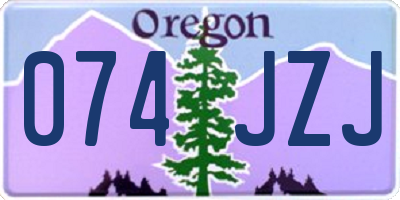 OR license plate 074JZJ