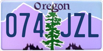OR license plate 074JZL