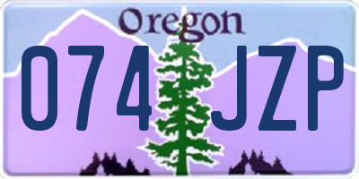 OR license plate 074JZP