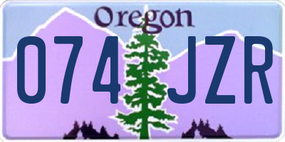 OR license plate 074JZR