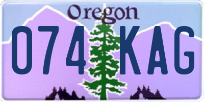 OR license plate 074KAG