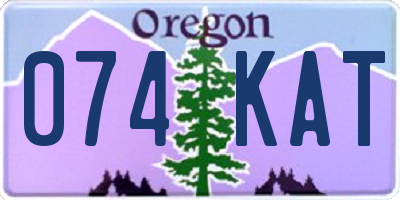 OR license plate 074KAT