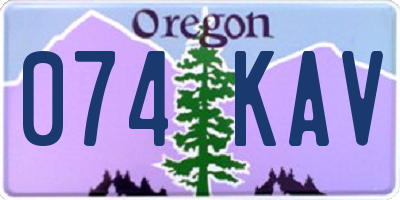 OR license plate 074KAV