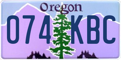 OR license plate 074KBC