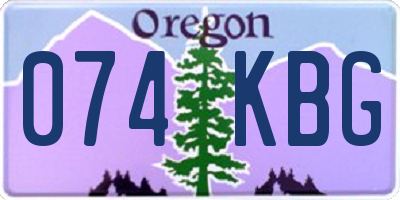 OR license plate 074KBG