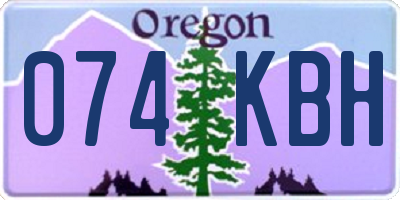 OR license plate 074KBH