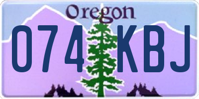 OR license plate 074KBJ