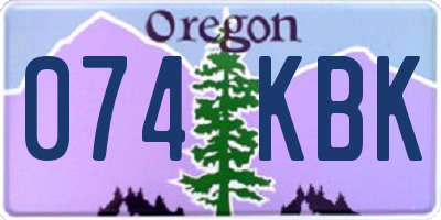 OR license plate 074KBK