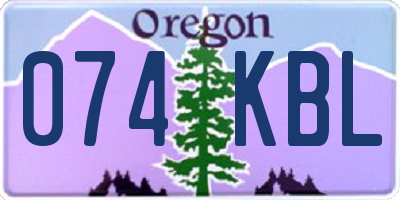 OR license plate 074KBL