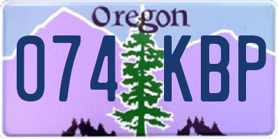 OR license plate 074KBP
