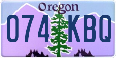 OR license plate 074KBQ