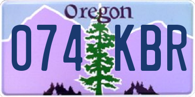 OR license plate 074KBR
