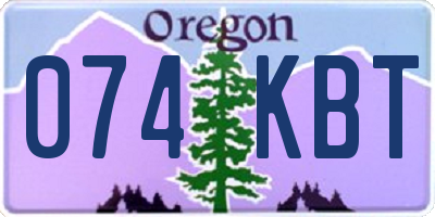 OR license plate 074KBT