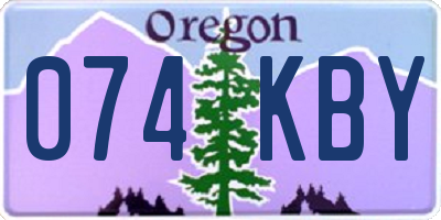 OR license plate 074KBY