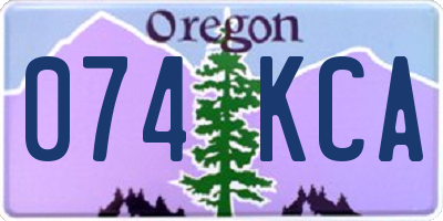 OR license plate 074KCA