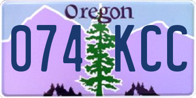 OR license plate 074KCC