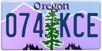 OR license plate 074KCE