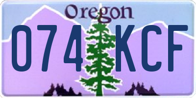 OR license plate 074KCF