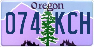 OR license plate 074KCH