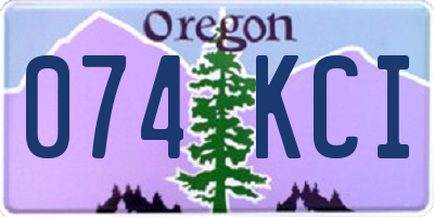 OR license plate 074KCI