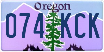 OR license plate 074KCK
