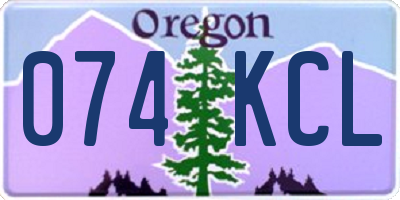 OR license plate 074KCL