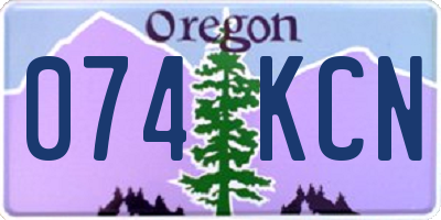 OR license plate 074KCN