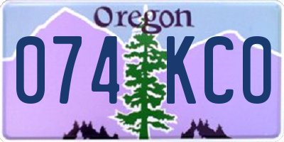 OR license plate 074KCO