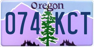 OR license plate 074KCT