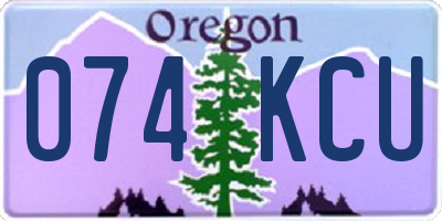 OR license plate 074KCU