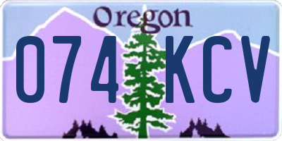 OR license plate 074KCV