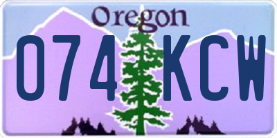OR license plate 074KCW