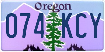 OR license plate 074KCY